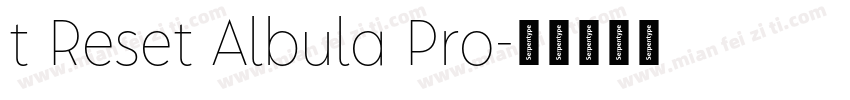 t Reset Albula Pro字体转换